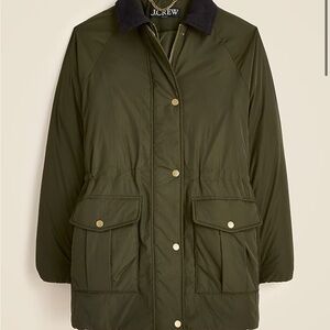 J. Crew Puffer Barn Jacket™ with PrimaLoft® (L - Brilliant Spruce) NWT